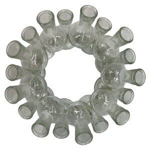 Vintage Glass Bud Vase Wreath With 18 Mini Bottles‎ For Floral Decor
